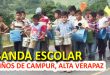 niños, botes, palos, celebran, independencia, Guatemala, Alta, Verapaz, San Pedro Carcha, Aldea, campur,